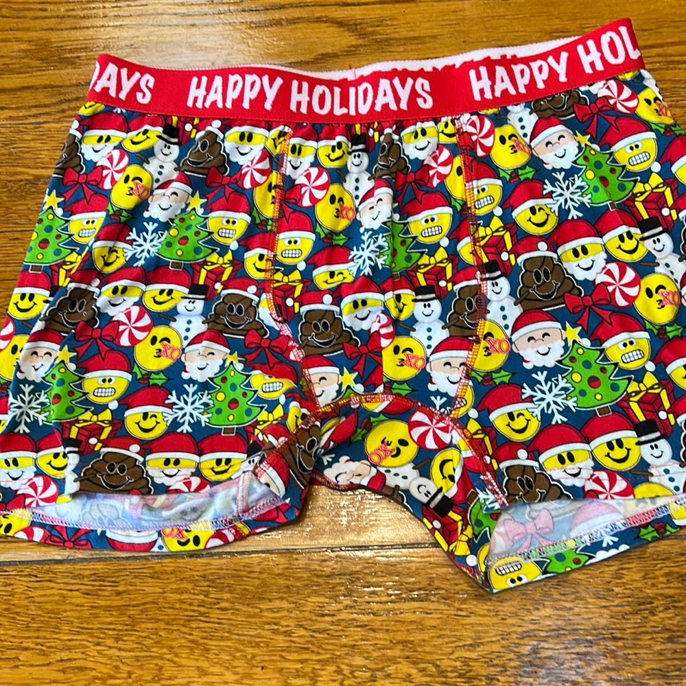 Emojination Holiday Christmas themed boxers, size XL.  NWOT.